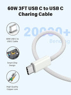 iPhone 17 Pro Max Charger Fast Charging,3Pack 20W Apple USB C Charger Block Comes with 10FT USBC to USBC Woven Cable Compatible with iPhone 17/Air/17Pro/16 ProMax/16e/15 Plus,iPad Pro/Air/Mini,AirPods
