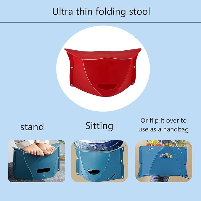Travel Foot Rest for Airplane Long Flights,Portable Folding Under Desk Foot Stool,Relieves Back & Knee Pain,Comfortable for Long Flights,Cars,Trains,Ultralight Mini(Dark Red)