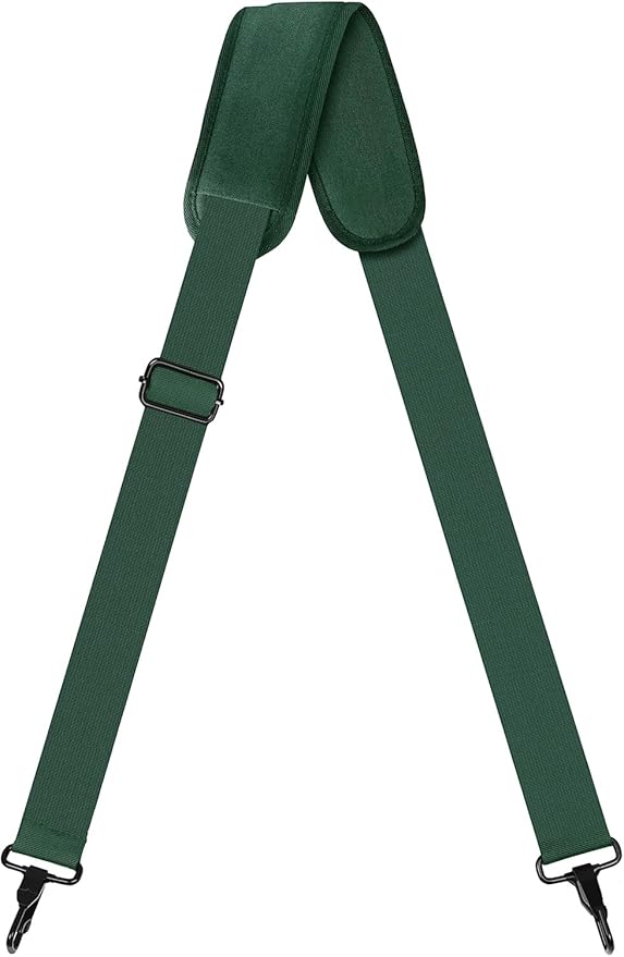 Shoulder Strap 72 inch, Universal Replacement Laptop Shoulder Strap with Adjustable Buckles and Metal Hooks for Briefcase Laptop Messenger Bag Crossbody Bag Luggage/Duffel, Green