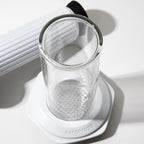 AeroPress Premium Coffee Press, Glass, Stainless Steel & Aluminum Coffee Maker, all-in-One French Press, Pour-Over & Espresso-Style manual brewer, 2 min brew for less bitterness, more flavor (White)