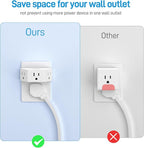 BEVA Multi Plug Outlet Extender, 3 Prong Plug Extender with 3 AC Outlets, Compact Multi Plug Wall Adapter for Travel Cruise Ships Dorm Rooms Office Home Essentials (1 Pack)
