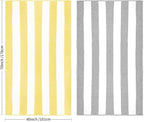 CLOWOOD Plush Oversized Beach Towel - Cotton 40 x 70 Inch Large Thick Yellow Striped Cabana Pool Swimming Towel
