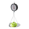 22LBS Double Sided Dial Hanging Scale, Mechanical Hanging Scale with Scoop/Chain, Portable Handheld Scale Commercial Household Weighing Scales for Supermarkets Farm Kitchen (Black)