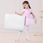 Univivi Dance Costume Garment Bag, 40 Inch Garment Bags for Dance Costumes Kids Dance Costume Bag with 3 Medium Clear Zipper Pockets for Dance Costumes, Hanging Clothes (White) - 4 Pack, UN0783