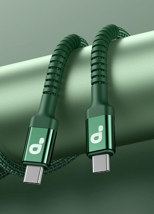 USB C Cable 6FT, 2Pack USBC to USBC Fast Charging Cable, iPhone 16 15 Charger Cable Long Type C Cord Nylon Braided Compatible with iPhone 17/16/15/Pro Max/Plus/Samsung Galaxy S23/LG and More-Green