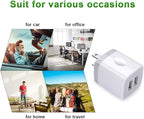 USB Plug, USB Wall Charger 3 Pack, GiGreen Dual Port Electrical Plug Wall Outlet Charger Cube 5V 2.1A Charging Block Compatible iPhone 16 15 14 13 12 11 X,Samsung S25 S24 S23 S20 S10 S9 Note20,LG,Moto