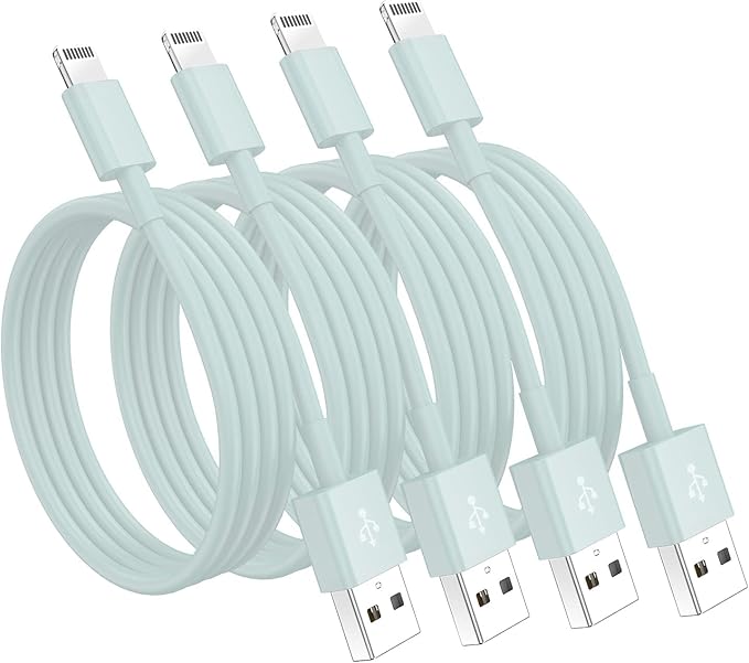 4 Pack [Apple MFi Certified] Apple Charging Cables 3ft, iPhone Chargers Lightning Cable 3 Foot, Fast iPhone Charging Cord for iPhone 14/14Pro/13/13Pro/12/11/11Pro/11Max/ X/XS/XR/XS Max/8, ipad(Blue)