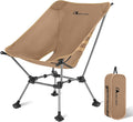 MOON LENCE Camping Chair Plus, Upgraded Comfort & Size, Still Compact and Lightweight, Folding Portable Chair for Backpacking & Hiking, 400Lbs Capacity, Gen 3 Plus (Khaki)