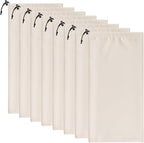 LAKE OF FIRE 8 Pcs Single Shoe Bags for Travel - 18"X9" Packing Shoe Travel Bags for Suitcase, Shoes (Beige)