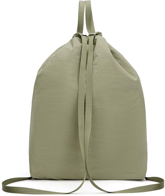 Lee Drawstring Backpack Bag Lightweight Small Gym Swim Beach Bag Water Resistant Sports Sackpack for Men Women, LEE48-002GN