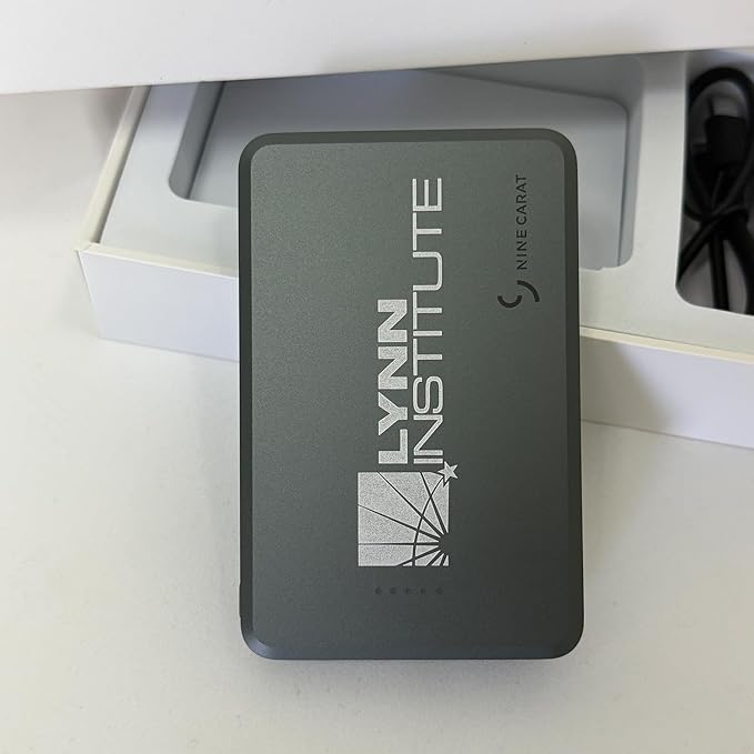 Custom Engraving Power Bank 5000mah,Customized Portable Charger with Name,Logo,Picture,Gift for Employees,Clients(Space Gray)