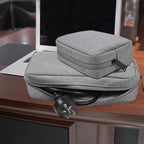 CAAORDKSO Electronic Cable Organizer Bag, Travel Accessories Carry Case Portable Waterproof Electronics Organizer Case for Cable, Cord, Charger, Phone, Power Bank, Earphone (Big-Light Grey)