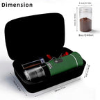 Portable Coffee Maker for Travel & Camping, Portable Espresso Maker with Bag, Rechargeable Cordless Battery Operated Coffee Makers for Ground Coffee, NS Capsule RV, Hiking, Office(Green)