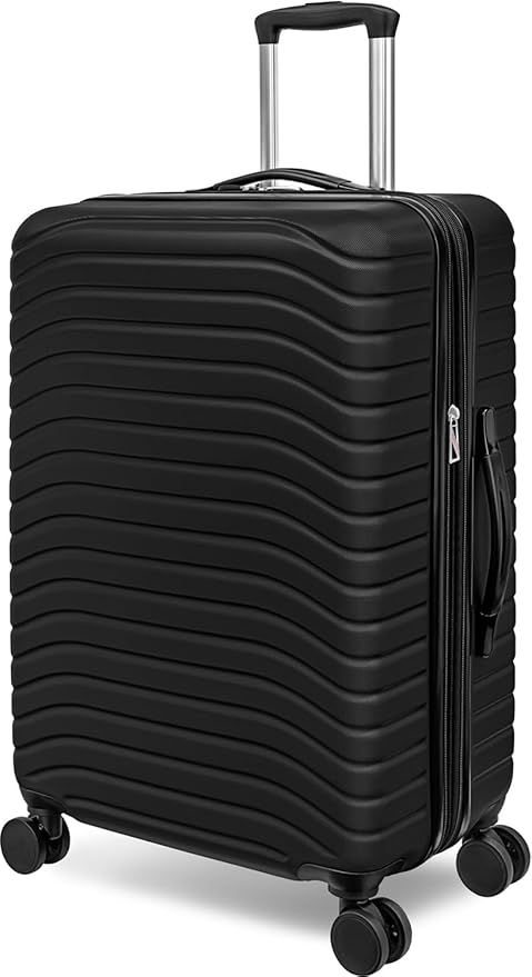 Everest Expandable Hardsided Spinner (Black, 3 Piece Set (28", 24", 20"))