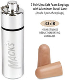 Mack’s Ultra Soft Foam Earplugs, 7 Pair + Case – 33 dB Highest NRR, Comfortable Ear Plugs for Sleeping, Snoring, Travel, Concerts, Studying and Noise