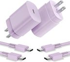 Type C Charger, 2 Pack 25W PD USB C Wall Charger Super Fast Charging Block & 6ft Android Phone Charger Cable for Samsung Galaxy S23 S22 S21 S20 Plus Ultra, Note 20 10 9 8/ S10 S9 S8 Pixel 6 5 4 Pro XL