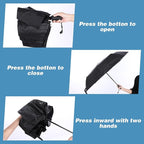 6 Pack Travel Bulk Umbrellas, Automatic Open Close Windproof Rain Umbrellas, Dual-use Black Folding Umbrella Compact Umbrella for Family Men Women