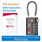 Forge TSA Approved Luggage Locks 4 Digit Combination TSA Travel Locks with TSA008, Open Alert Indicator, Zinc Alloy Body for Luggage, Suitcase, Backpack, and More. 4 Color 4 Locks.