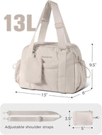 Small Gym Bag for Women - Puffer Duffle Weekender Work Duffel Carry on Overnight Nurse Dance Yoga Workout Tote Bag with Yoga Mat Holder Wet Compartment Coin Purse BPA-Free