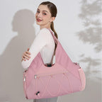 Forestfish Gym Bag For Women With Yoga Mat Holder & Shoe Compartment & Wet Dry Storage Pocket & Adjustable Strap