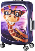 3D Print Design Travel Suitcase Protector Trolley Case Cover 19"-30" Sleeve (XL(Fits to 29"-30" Trolley Case), Giraffe(New Version))