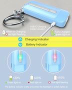 Personal Alarm for Women, Rechargeable with Safety Lights & Low Battery Notice, 130dB Siren with LED Flashlight Strobe Light for Emergency, Dual Light Sources Safety Keychain