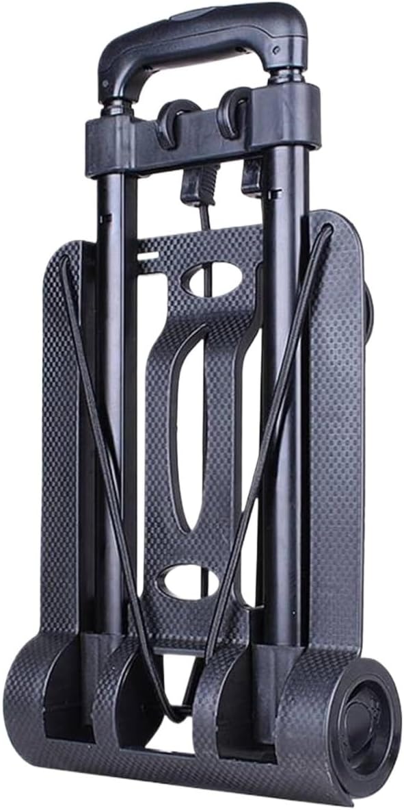 Portable Folding Hand Truck - Movable Platform La Cart with 2 Wheels, Dolly for Travel & Moving - Lightweight Handcart Trolley for Easy Transport
