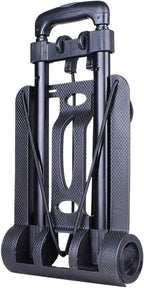 Portable Folding Hand Truck - Movable Platform La Cart with 2 Wheels, Dolly for Travel & Moving - Lightweight Handcart Trolley for Easy Transport