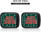 2 Pack Luggage Handle Wrap with Travel Tags - Non-Slip Protective Cover Soft Handle Grips Covers for Suitcase(Quotes You Want to Be)