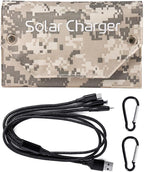 12W Foldable Solar Charger Portable Solar Panel Mobile Phone Charger for Camping Hiking Climbing Camouflage Color