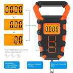 Portable Luggage Scale, 50KG Digital Fishing Scale with Ruler Portable Travel Luggage Weighing Scale Digital Fishing Scale Kitchen Food Scale(Orange)