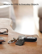 Dual System Bluetooth Tracker Tag for iOS or Android, Keys Finder and Item Locator for Keys, Bags and More, Phone Finder, Up to 300 ft Range, Replaceable Battery, Water-Resistant, 4 Pack