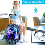 Kids Suitcase with Wheels for Girls and Boys, Rolling Carry on Luggage for Toddler Children