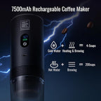 Portable Electric Espresso Machine, Travel Coffee Maker Brewer Compatible with Ground Coffee & NS Capsules (Black with LCD Screen)