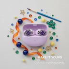 Clip on Earbuds Open Ear Accessories for Bose Ultra Open Earbuds - Lightweight Clip-On Decor for Wireless Earbuds (Headphones not Included) (Oval Diamond (Purple))