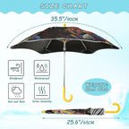 ALAZA Kids Umbrella Stick Umbrellas Cute Umbrella for Boys Girls Toddler UV/Sun Rain Windproof