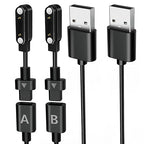 Audiovance 2-Pack AB762 Reversible Smartwatch Charger – Innovative Magnetic Charging Cable, Solves Polarity Mismatch, Universal for All 7.62mm-Pin-Pitch Smart Watches