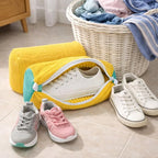 Shoe Washing Machine Bags with Protective Zipper, 2-Pack Reusable Shoe Washing Bag for Sneakers, Tennis & Running Shoes - Yellow
