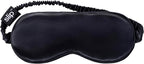 slip Pure Silk Sleep Mask - 100% Mulberry Silk, Ultra Soft & Comfortable, Blocks Light for Restful Sleep| Adjustable Strap for Perfect Fit, Gentle on Skin & Hair (Black - 1 Count Pack of 1)