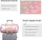 Girls Sports Duffel Bags Woman Travel Bag Overnight Duffle Bag Kids Sports Gym Bag With Shoe Compartment Wet Pocket (Matte Pink)