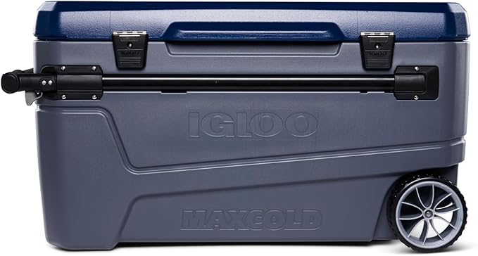 Igloo Maxcold Glide 110Qt Wheeled Cooler | Insulated Hard Shell Ice Chest