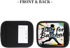 2 Pack Luggage Handle Wrap with Travel Tags - Non-Slip Protective Cover Soft Handle Grips Covers for Suitcase(Graffiti Baseball)