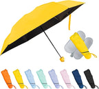 TopTie Compact Mini Umbrella for Purse, Small Sun & Rain Umbrellas with Case, Travel Folding Umbrella
