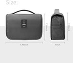 Lcsmaokin Large Capacity Travel Toiletry Bag with Hanging Hook for Men and Women Waterproof Travel Bathroom Storage Bag for Brushes Set,Mens Bathroom Bag Accessories-Black