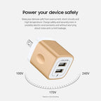 USB Wall Charger, Charger Block, AILKIN 2.1A Multiport Fast Charge Power Brick Cube Plug Box Base Adapter for iPad, iPhone, iPod, Samsung Galaxy, Huawei, HTC, LG, or Other Cell Phone Smart Devices