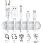 INCHOR Cord Organizer, Clear Cable Clips Cable Management, Cable Organizers USB Cable Holder Wire Organizer Cord Clips, 2 Packs Cord Holder for Desk Car Home and Office (5, 3 Slots)