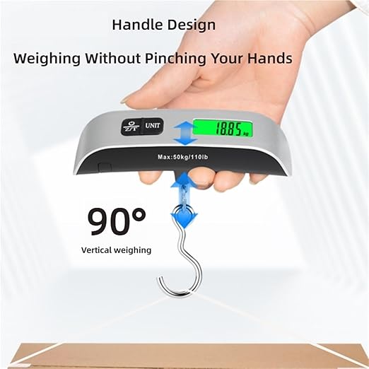 Digital Hanging Scale - Portable LCD Weighing Tool for Luggage, Travel, Fishing, Home Use
