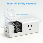 Multi Plug Outlet Extender with 6 Outlets & 3 USB Ports - MKSENSE Surge Protector Outlet Plug Adapter, Multi Plug Wall Outlet, 3-Sided Spaced Design for Home Office Travel (White)