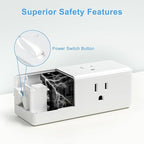 Surge Protector Outlet Extender, 6 AC Outlets & 3 USB Ports (3.1A), 2700J ETL Listed, Triple-Sided Wide-Spaced, 1875W 15A, Flame Retardant ABS+PC, for Home Office Kitchen Bedroom (White)