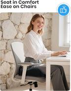 Benazcap Large Memory Foam Office Chair Cushion Seat Pad, Ergonomic Seat Cushion for Sciatica, Tailbone & Back Pain Relief, Car Seat Cushions for Driving